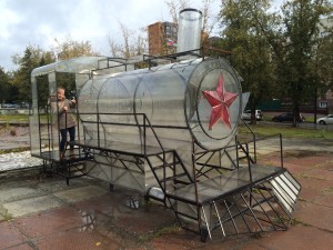 Plastic train in Novosibirsk